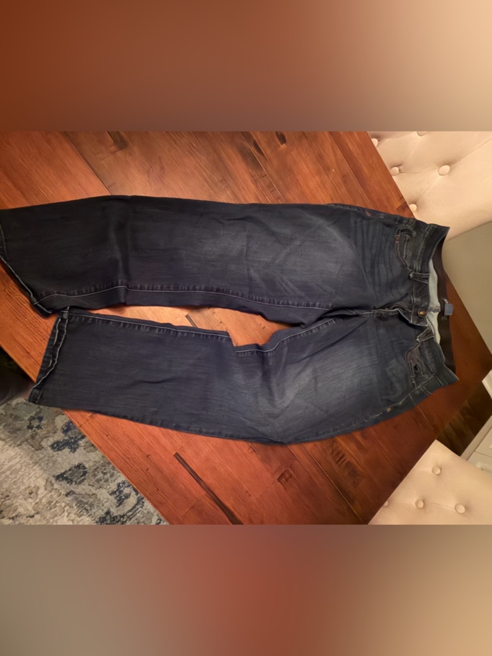 Democracy Jeans Label Detail - Navy and Gold